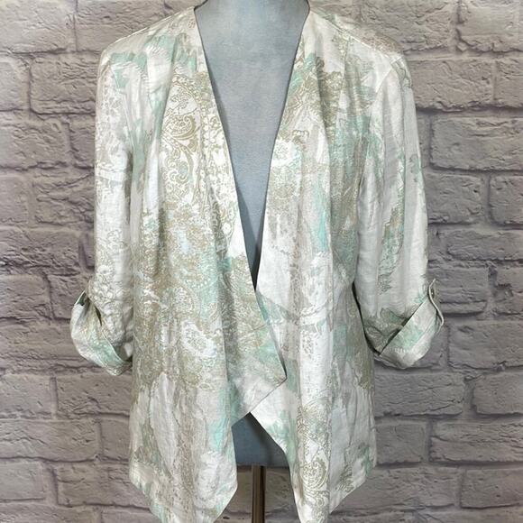 Chico’s Linen blazer jacket - Picture 2 of 8